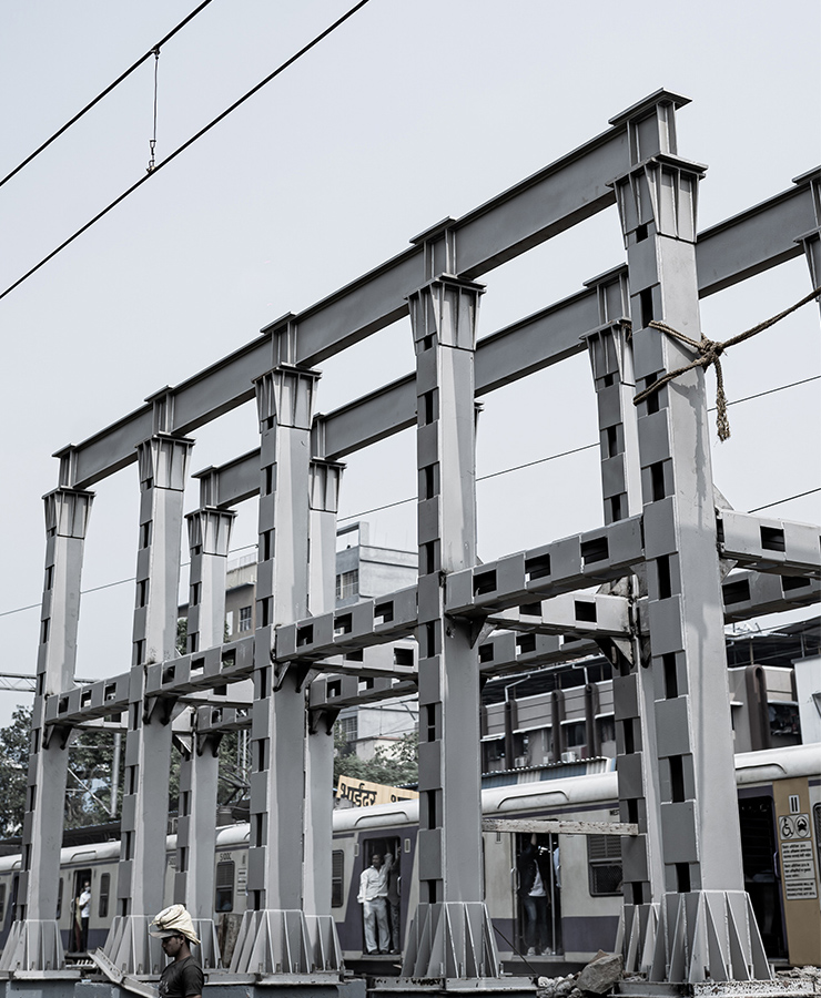 IRS350CR grade of stainless steel in  bhayandar foot over bridge