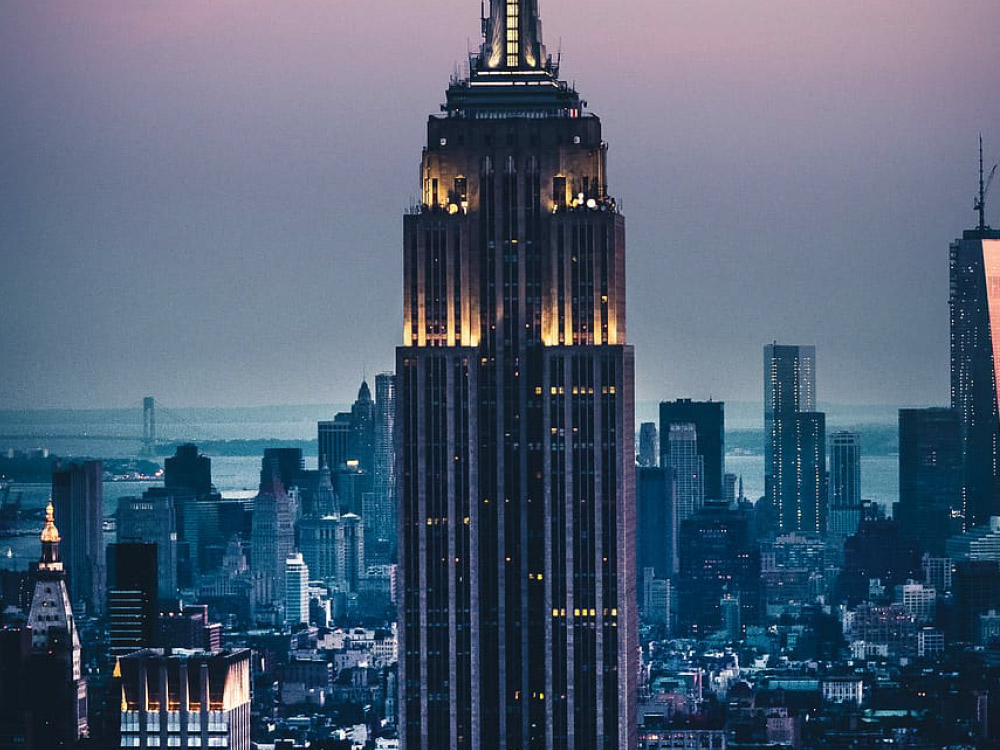 Empire State Building in stainless steel