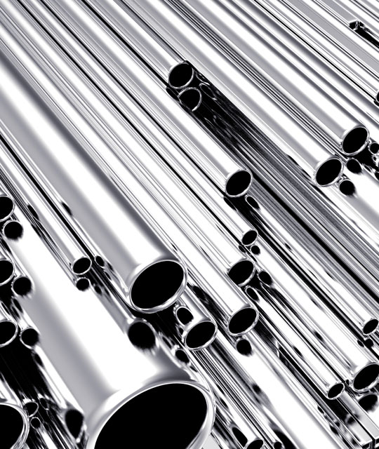 Shining pipes and tubes made in stainless steel