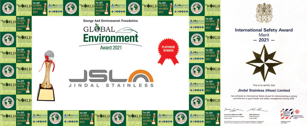 JSHL bags reputed awards for safety and sustainability - Jindal Stainless