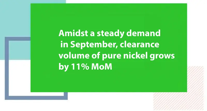 Amidst a steady demand in September, clearance volume of pure nickel grows by 11% MoM - Jindal Stainless