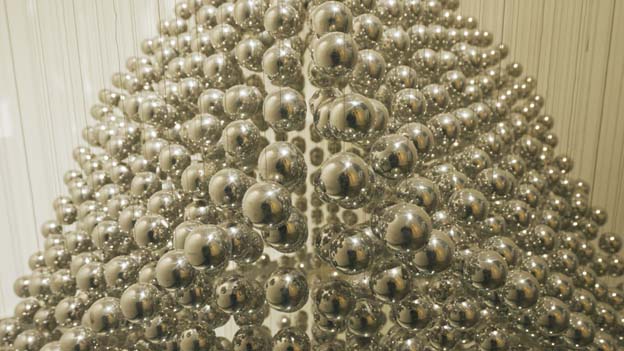 One of Mr Sogani’s artworks using hundreds of stainless steel balls